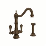 Perrin & Rowe Edwardian™ Two Handle Kitchen Faucet With Side Spray