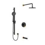 Riobel Paradox KIT1345PXTM Type TP thermostaticpressure balance 0.5 coaxial 3-way system with hand shower rail shower head and s
