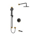 Riobel Riu KIT1345RUTM Type TP thermostaticpressure balance 0.5 coaxial 3-way system with hand shower rail shower head and spout