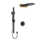 Riobel Paradox KIT2745PXTM Type TP thermostaticpressure balance 0.5 coaxial 3-way system with hand shower rail and rain and casc