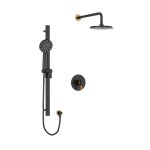 Riobel Paradox KIT323PXTM Type TP thermostaticpressure balance 0.5 coaxial 2-way system with hand shower and shower head