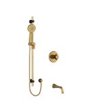Riobel Momenti KIT1244MMRD 1/2 inch 2-way Type T/P coaxial system with spout and hand shower rail