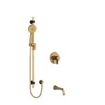 Riobel Momenti KIT1244MMRDJ 1/2 inch 2-way Type T/P coaxial system with spout and hand shower rail