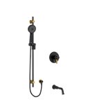 Riobel Momenti KIT1244MMRDJ 1/2 inch 2-way Type T/P coaxial system with spout and hand shower rail