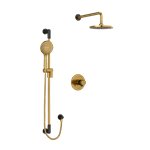 Riobel Parabola KIT323PB Type T/P thermostatic/pressure balance ½" coaxial 2-way system with hand shower and shower head