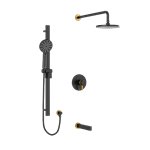 Riobel Paradox TKIT1345PXTM Type TP thermostaticpressure balance 0.5 coaxial 3-way system with hand shower rail shower head and 