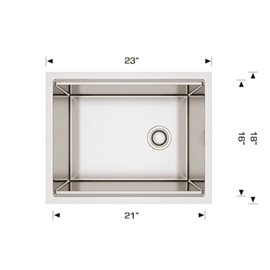 Bosco 201823 Titanium Series Plus Stainless Steel Kitchen Sink