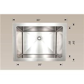 Bosco 202232 Utilities Series Stainless Steel Kitchen Sink