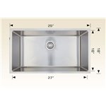 Bosco 202705 Universal Design Stainless Steel Laundry Sink