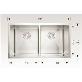 Bosco 203316 Diamond Series Stainless Steel Kitchen Sink