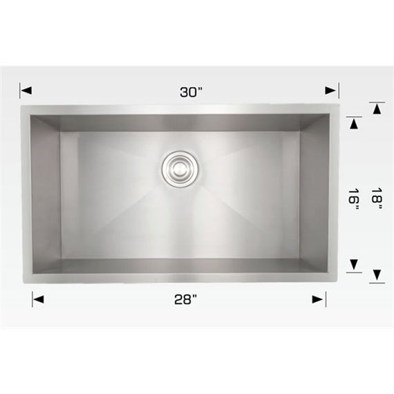 Bosco 203329 Elegant Series Stainless Steel Kitchen Sink