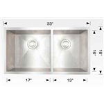 Bosco 203332 Elegant Series Stainless Steel Kitchen Sink