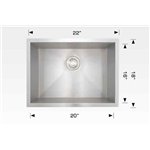 Bosco 203333 Elegant Series Stainless Steel Kitchen Sink