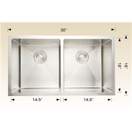 Bosco 203335 Titanium Series Stainless Steel Kitchen Sink