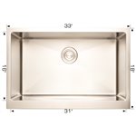 Bosco 203336 Titanium Series Stainless Steel Kitchen Sink