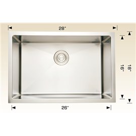 Bosco 203338 Titanium Series Stainless Steel Kitchen Sink