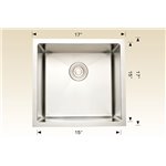 Bosco 203341 Titanium Series Stainless Steel Kitchen Sink