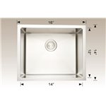 Bosco 203342 Deluxe Series Stainless Steel Kitchen Sink