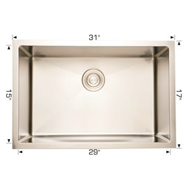 Bosco 203353 Titanium Series Stainless Steel Kitchen Sink