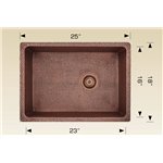 Bosco 206025 Copper Series Kitchen Sinks