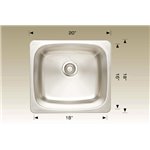 Bosco 207004 Super Series Stainless Steel Kitchen Sink