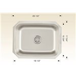 Bosco 207020 Builder Series Stainless Steel Kitchen Sink