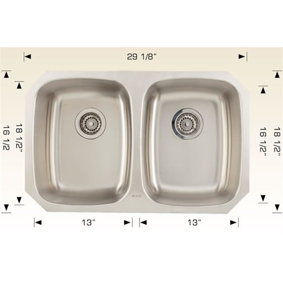 Bosco 207022 Builder Series Stainless Steel Kitchen Sink