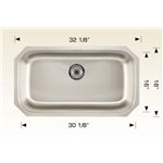 Bosco 207026 Builder Series Stainless Steel Kitchen Sink