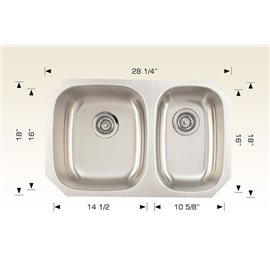 Bosco 207028 Builder Series Stainless Steel Kitchen Sink