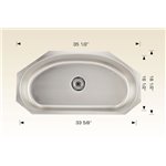 Bosco 207034 Builder Series Stainless Steel Kitchen Sink