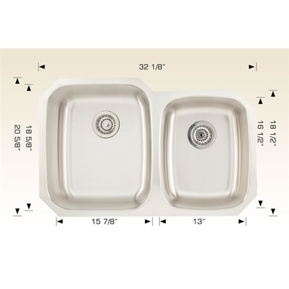 Bosco 207035 Builder Series Stainless Steel Kitchen Sink