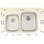 Bosco 207036 Builder Series Stainless Steel Kitchen Sink