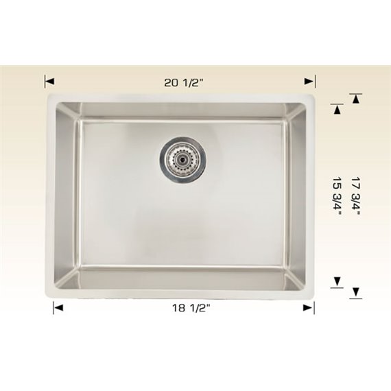 Bosco 207113 Standard Series Stainless Steel Kitchen Sink