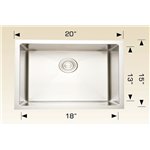 Bosco 208009 Titanium Series Stainless Steel Kitchen Sink