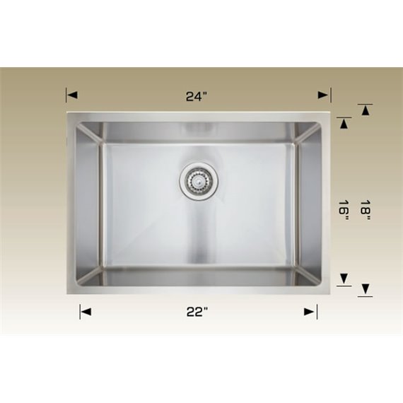 Bosco 208051 Super Series Stainless Steel Kitchen Sink