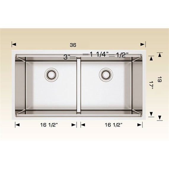 Bosco 223619 Linear Granite Series Kitchen Sink