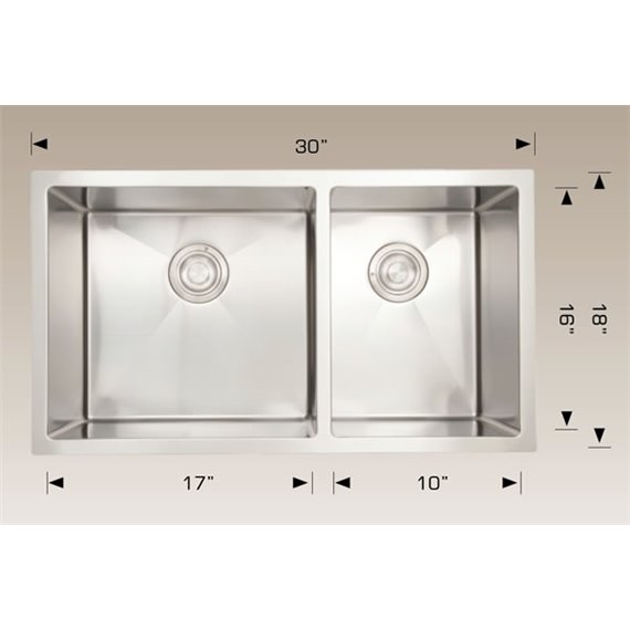 Bosco 203317L Plus Deluxe Plus Series Stainless Steel Kitchen Sink