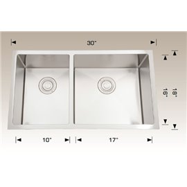 Bosco 203317R Deluxe Series Stainless Steel Kitchen Sink