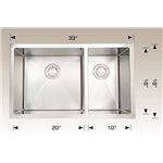 Bosco 203322L Deluxe Series Stainless Steel Kitchen Sink