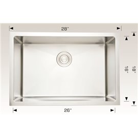 Bosco 203338C Commercial Series Stainless Steel Kitchen Sink