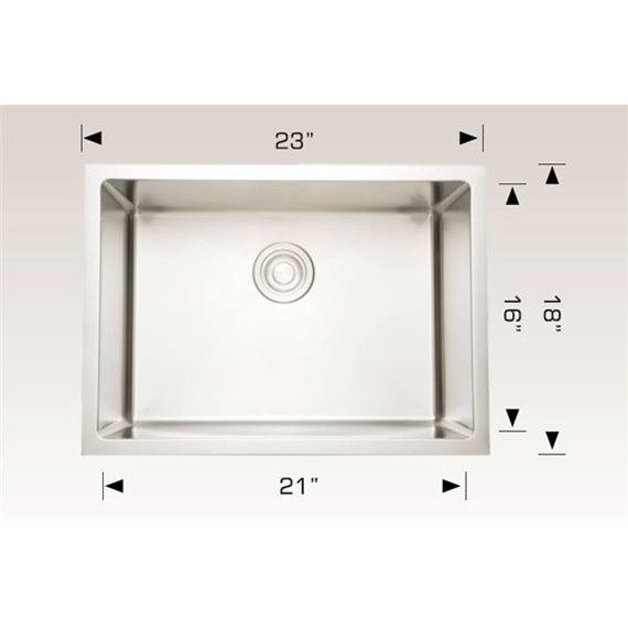 Bosco 203339C Commercial Series Stainless Steel Kitchen Sink