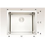 Bosco 203340C Commercial Series Stainless Steel Kitchen Sink
