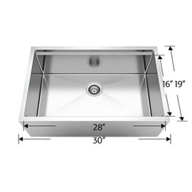 Bosco 203630M Titanium Series Plus Stainless Steel Kitchen Sink