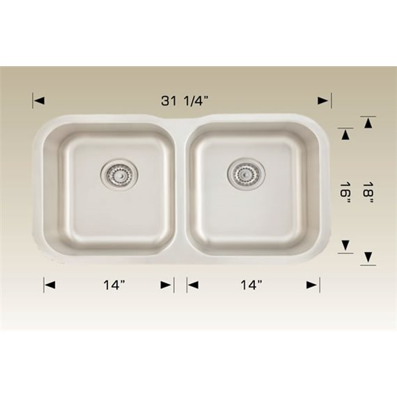 Bosco 207039B Standard Series Stainless Steel Kitchen Sink