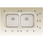 Bosco 207039B Standard Series Stainless Steel Kitchen Sink