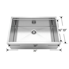 Bosco 213625M Titanium Series Plus Stainless Steel Kitchen Sink