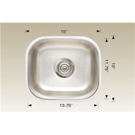 Bosco HU207008 Standard Series Stainless Steel Kitchen Sink