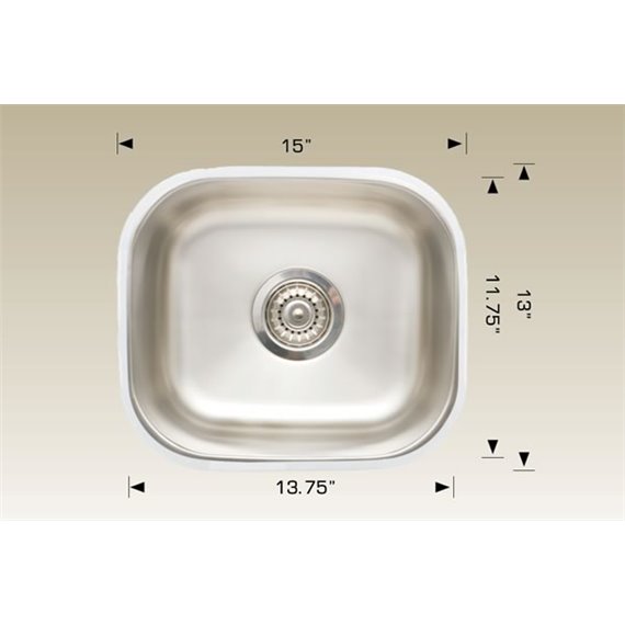 Bosco HU207008 Standard Series Stainless Steel Kitchen Sink