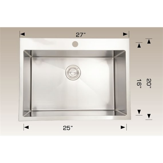 Bosco T202221 Plus Deluxe Plus Series Stainless Steel Kitchen Sink