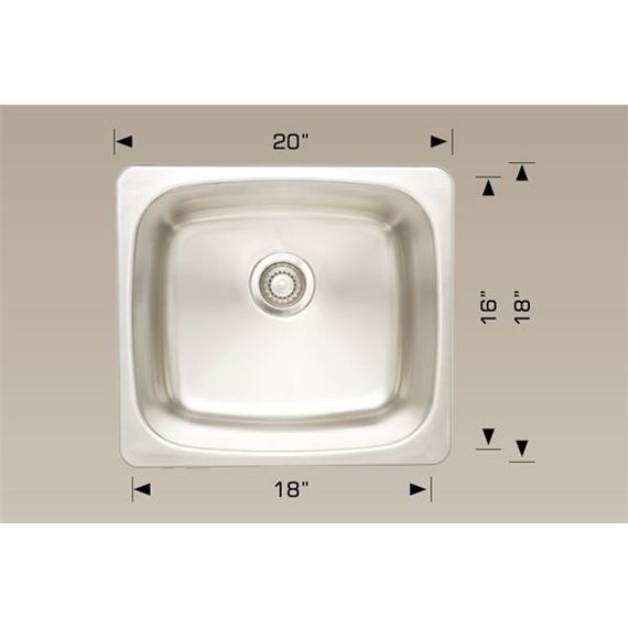 Bosco T207004 Laundry Series Stainless Steel Sink